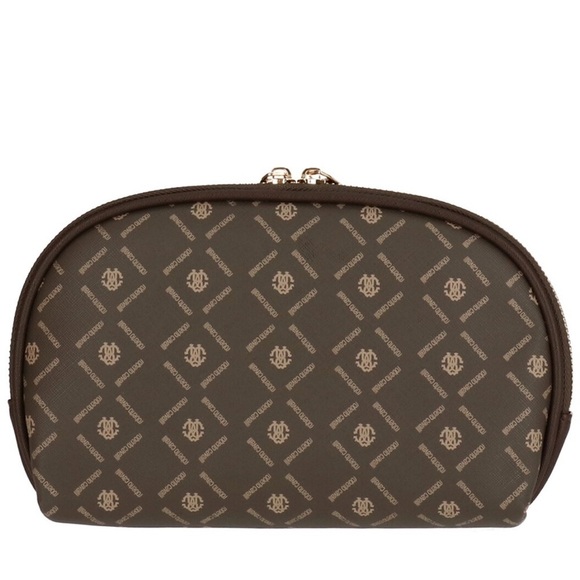 NEW Roberto Cavalli Brown Dome Toiletry Cosmetic Bag - Picture 2 of 4